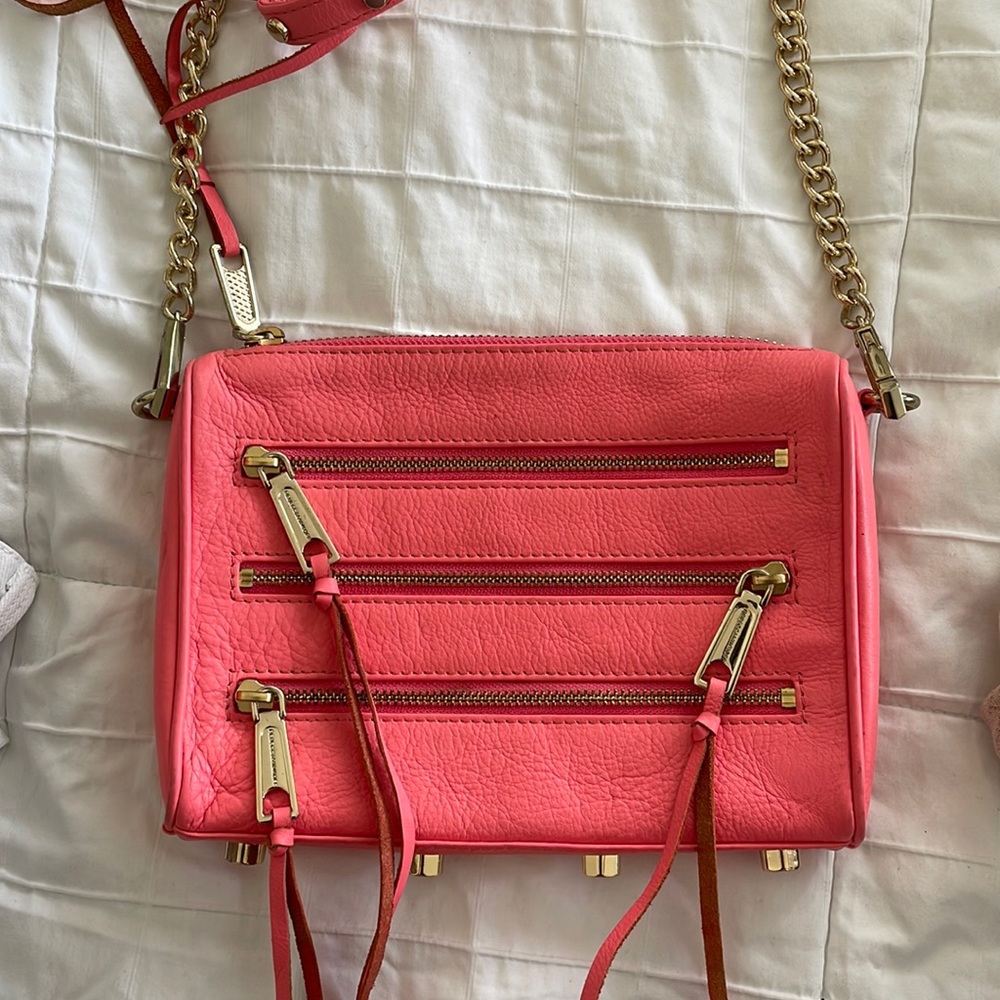 Rebecca Minkoff three zip crossbody pink